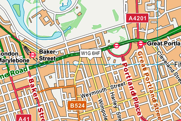 W1G 6HF map - OS VectorMap District (Ordnance Survey) W1G 6HF map - OS VectorMap District (Ordnance Survey)