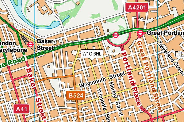 W1G 6HL map - OS VectorMap District (Ordnance Survey) W1G 6HL map - OS VectorMap District (Ordnance Survey)