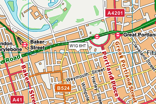 W1G 6HT map - OS VectorMap District (Ordnance Survey) W1G 6HT map - OS VectorMap District (Ordnance Survey)