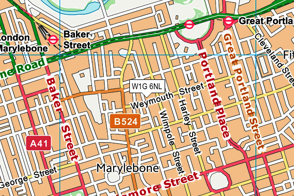 W1G 6NL map - OS VectorMap District (Ordnance Survey) W1G 6NL map - OS VectorMap District (Ordnance Survey)