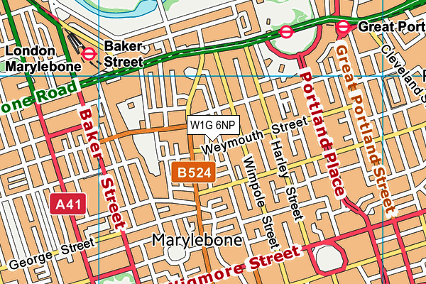 W1G 6NP map - OS VectorMap District (Ordnance Survey) W1G 6NP map - OS VectorMap District (Ordnance Survey)