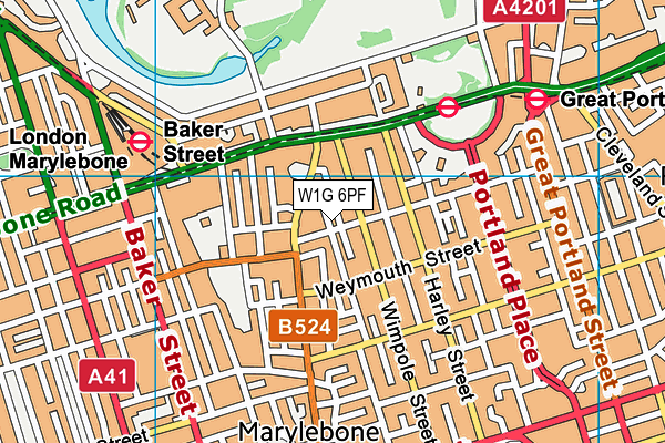W1G 6PF map - OS VectorMap District (Ordnance Survey) W1G 6PF map - OS VectorMap District (Ordnance Survey)