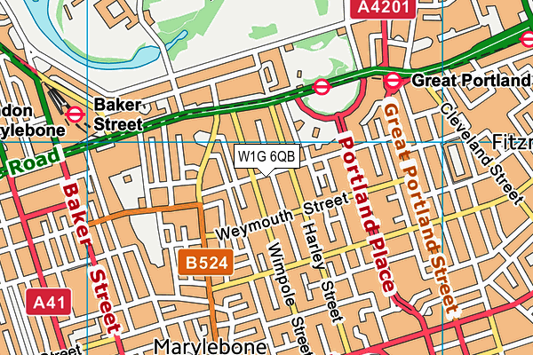 W1G 6QB map - OS VectorMap District (Ordnance Survey) W1G 6QB map - OS VectorMap District (Ordnance Survey)