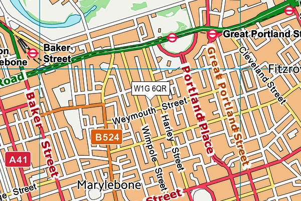 W1G 6QR map - OS VectorMap District (Ordnance Survey) W1G 6QR map - OS VectorMap District (Ordnance Survey)