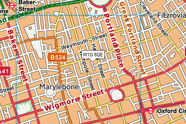 W1G 8QE map - OS VectorMap District (Ordnance Survey) W1G 8QE map - OS VectorMap District (Ordnance Survey)