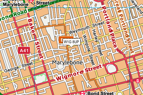 W1G 8UP map - OS VectorMap District (Ordnance Survey) W1G 8UP map - OS VectorMap District (Ordnance Survey)