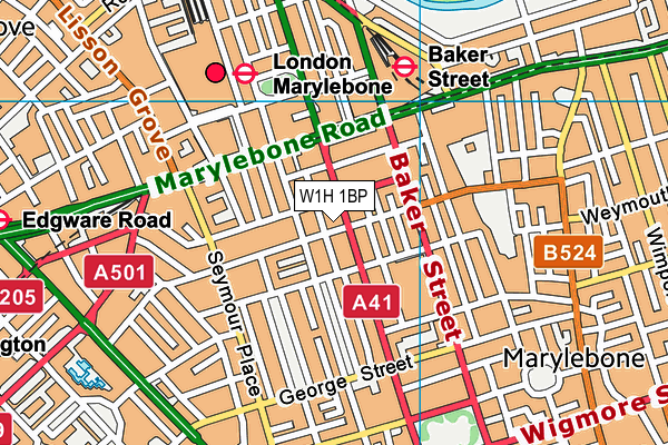 W1H 1BP map - OS VectorMap District (Ordnance Survey) W1H 1BP map - OS VectorMap District (Ordnance Survey)