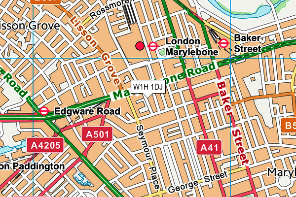 W1H 1DJ map - OS VectorMap District (Ordnance Survey) W1H 1DJ map - OS VectorMap District (Ordnance Survey)