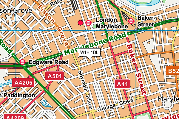 W1H 1DL map - OS VectorMap District (Ordnance Survey) W1H 1DL map - OS VectorMap District (Ordnance Survey)