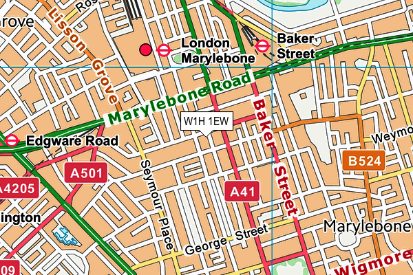 W1H 1EW map - OS VectorMap District (Ordnance Survey) W1H 1EW map - OS VectorMap District (Ordnance Survey)