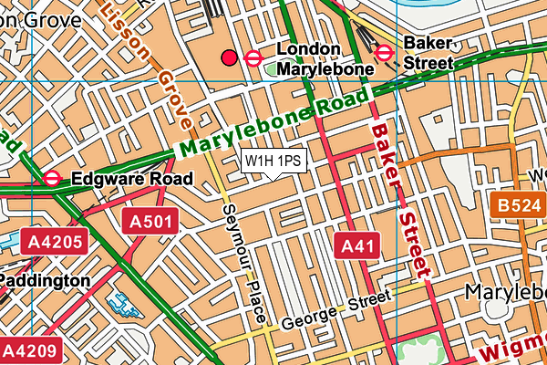 W1H 1PS map - OS VectorMap District (Ordnance Survey) W1H 1PS map - OS VectorMap District (Ordnance Survey)