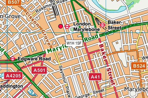 W1H 1SF map - OS VectorMap District (Ordnance Survey) W1H 1SF map - OS VectorMap District (Ordnance Survey)