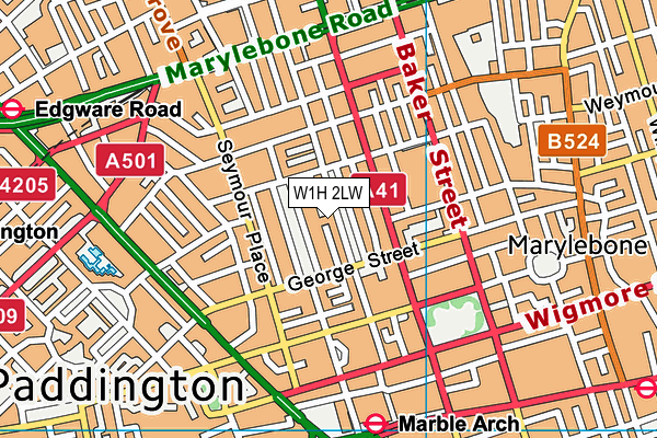 W1H 2LW map - OS VectorMap District (Ordnance Survey) W1H 2LW map - OS VectorMap District (Ordnance Survey)