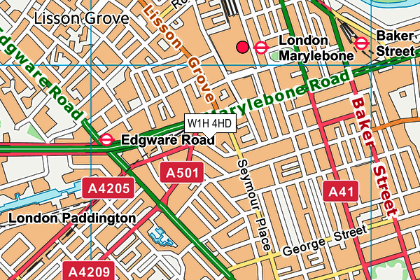 W1H 4HD map - OS VectorMap District (Ordnance Survey) W1H 4HD map - OS VectorMap District (Ordnance Survey)