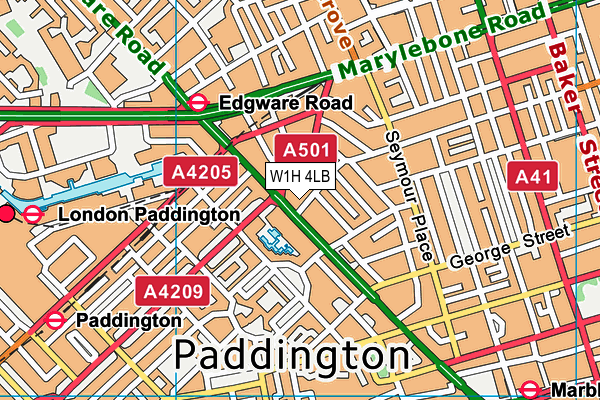 W1H 4LB map - OS VectorMap District (Ordnance Survey) W1H 4LB map - OS VectorMap District (Ordnance Survey)