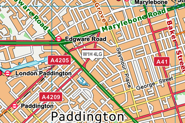 W1H 4LG map - OS VectorMap District (Ordnance Survey) W1H 4LG map - OS VectorMap District (Ordnance Survey)