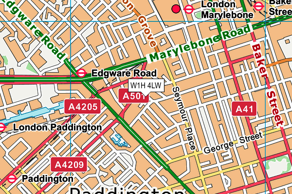 W1H 4LW map - OS VectorMap District (Ordnance Survey) W1H 4LW map - OS VectorMap District (Ordnance Survey)