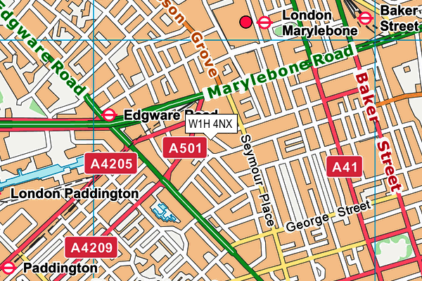 W1H 4NX map - OS VectorMap District (Ordnance Survey) W1H 4NX map - OS VectorMap District (Ordnance Survey)