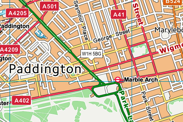 W1H 5BG map - OS VectorMap District (Ordnance Survey) W1H 5BG map - OS VectorMap District (Ordnance Survey)