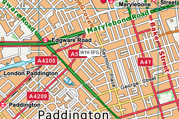 W1H 5FG map - OS VectorMap District (Ordnance Survey) W1H 5FG map - OS VectorMap District (Ordnance Survey)