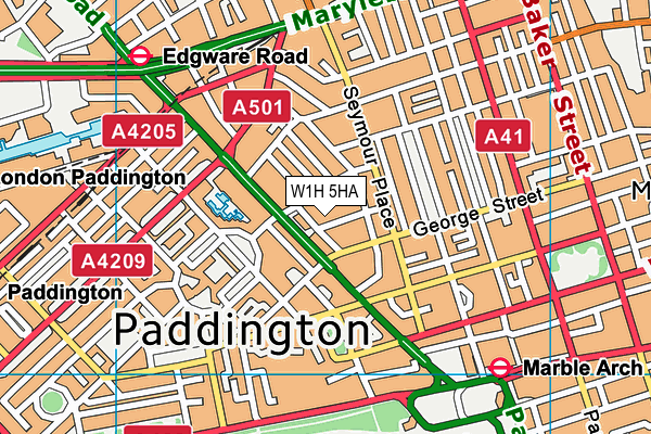 W1H 5HA map - OS VectorMap District (Ordnance Survey) W1H 5HA map - OS VectorMap District (Ordnance Survey)