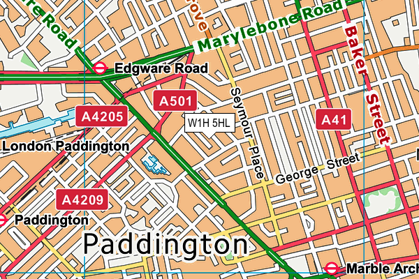 W1H 5HL map - OS VectorMap District (Ordnance Survey) W1H 5HL map - OS VectorMap District (Ordnance Survey)