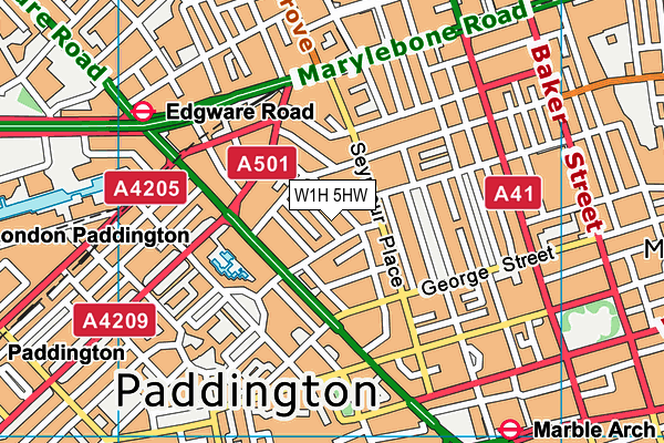 W1H 5HW map - OS VectorMap District (Ordnance Survey) W1H 5HW map - OS VectorMap District (Ordnance Survey)