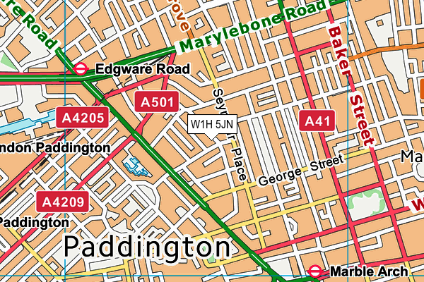 W1H 5JN map - OS VectorMap District (Ordnance Survey) W1H 5JN map - OS VectorMap District (Ordnance Survey)