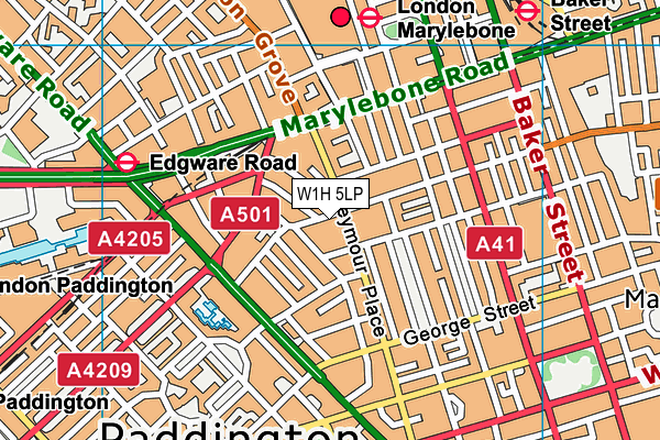 W1H 5LP map - OS VectorMap District (Ordnance Survey) W1H 5LP map - OS VectorMap District (Ordnance Survey)