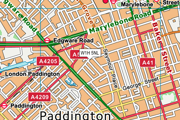 W1H 5NL map - OS VectorMap District (Ordnance Survey) W1H 5NL map - OS VectorMap District (Ordnance Survey)