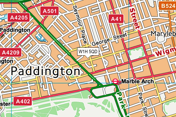 W1H 5QD map - OS VectorMap District (Ordnance Survey) W1H 5QD map - OS VectorMap District (Ordnance Survey)