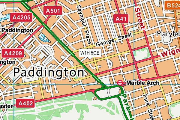 W1H 5QE map - OS VectorMap District (Ordnance Survey) W1H 5QE map - OS VectorMap District (Ordnance Survey)