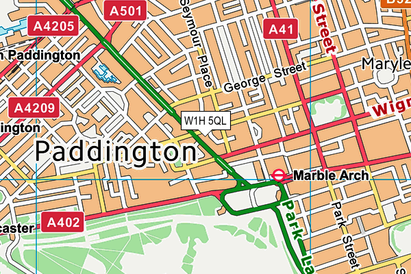 W1H 5QL map - OS VectorMap District (Ordnance Survey) W1H 5QL map - OS VectorMap District (Ordnance Survey)