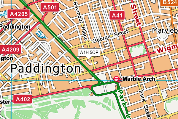 W1H 5QP map - OS VectorMap District (Ordnance Survey) W1H 5QP map - OS VectorMap District (Ordnance Survey)
