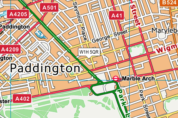 W1H 5QR map - OS VectorMap District (Ordnance Survey) W1H 5QR map - OS VectorMap District (Ordnance Survey)