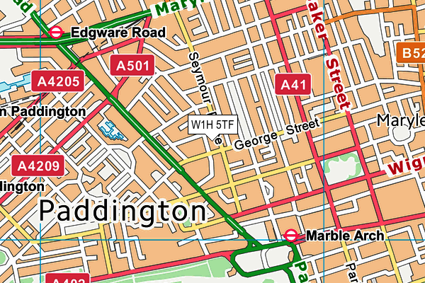 W1H 5TF map - OS VectorMap District (Ordnance Survey) W1H 5TF map - OS VectorMap District (Ordnance Survey)