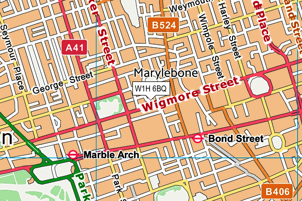 W1H 6BQ map - OS VectorMap District (Ordnance Survey) W1H 6BQ map - OS VectorMap District (Ordnance Survey)