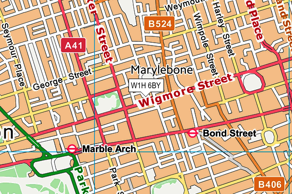 W1H 6BY map - OS VectorMap District (Ordnance Survey) W1H 6BY map - OS VectorMap District (Ordnance Survey)
