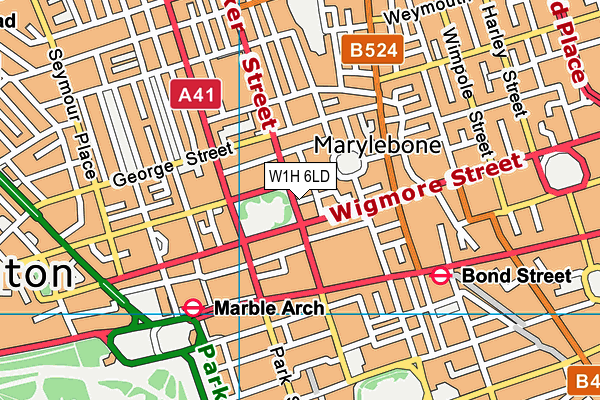 W1H 6LD map - OS VectorMap District (Ordnance Survey) W1H 6LD map - OS VectorMap District (Ordnance Survey)