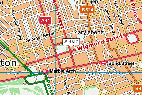 W1H 6LG map - OS VectorMap District (Ordnance Survey) W1H 6LG map - OS VectorMap District (Ordnance Survey)