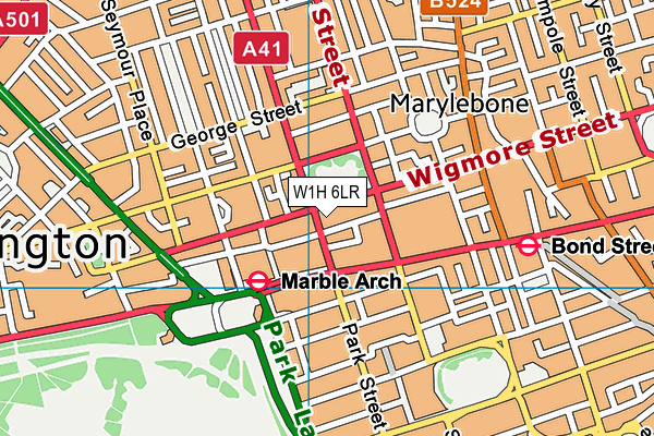 W1H 6LR map - OS VectorMap District (Ordnance Survey) W1H 6LR map - OS VectorMap District (Ordnance Survey)