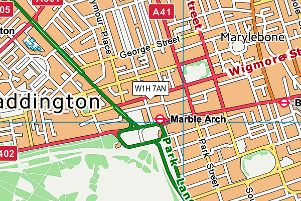 W1H 7AN map - OS VectorMap District (Ordnance Survey) W1H 7AN map - OS VectorMap District (Ordnance Survey)