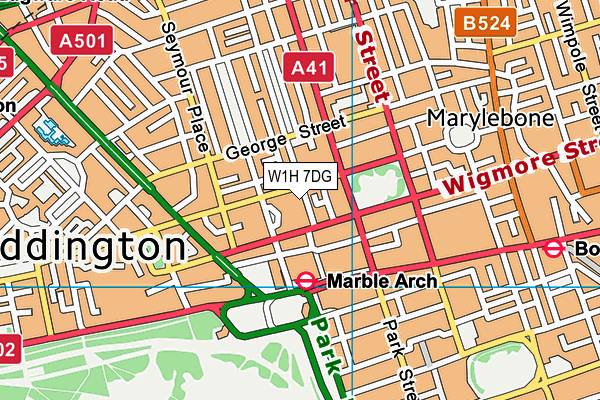 W1H 7DG map - OS VectorMap District (Ordnance Survey) W1H 7DG map - OS VectorMap District (Ordnance Survey)