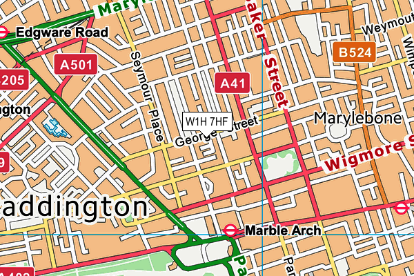 W1H 7HF map - OS VectorMap District (Ordnance Survey) W1H 7HF map - OS VectorMap District (Ordnance Survey)