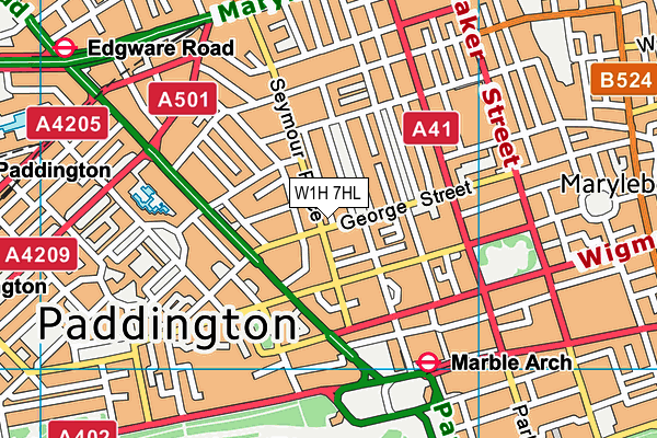 W1H 7HL map - OS VectorMap District (Ordnance Survey) W1H 7HL map - OS VectorMap District (Ordnance Survey)
