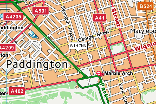 W1H 7NN map - OS VectorMap District (Ordnance Survey) W1H 7NN map - OS VectorMap District (Ordnance Survey)