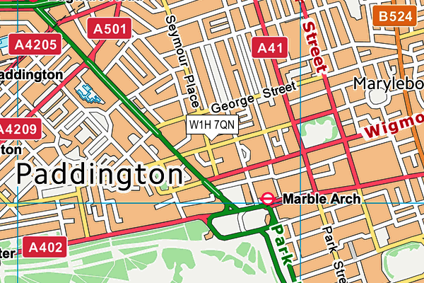 W1H 7QN map - OS VectorMap District (Ordnance Survey) W1H 7QN map - OS VectorMap District (Ordnance Survey)