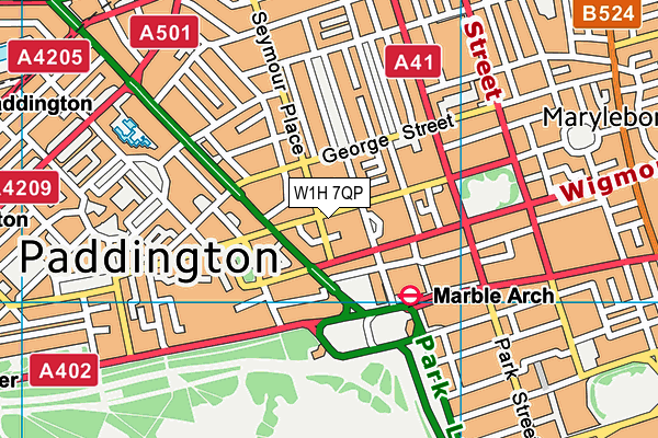W1H 7QP map - OS VectorMap District (Ordnance Survey) W1H 7QP map - OS VectorMap District (Ordnance Survey)