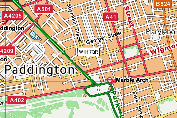 W1H 7QR map - OS VectorMap District (Ordnance Survey) W1H 7QR map - OS VectorMap District (Ordnance Survey)