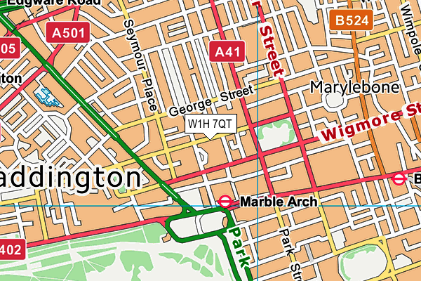 W1H 7QT map - OS VectorMap District (Ordnance Survey) W1H 7QT map - OS VectorMap District (Ordnance Survey)